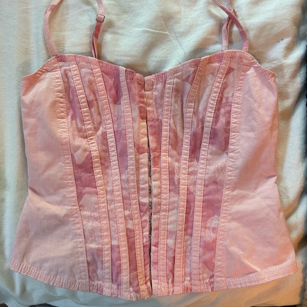 iamgia pink corset bustier top